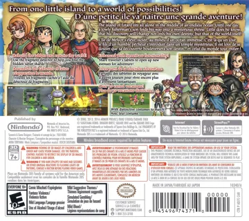 Dragon Quest VII - Fragments of the Forgotten Past (Europe) (En,Fr,De,Es,It) box cover back
